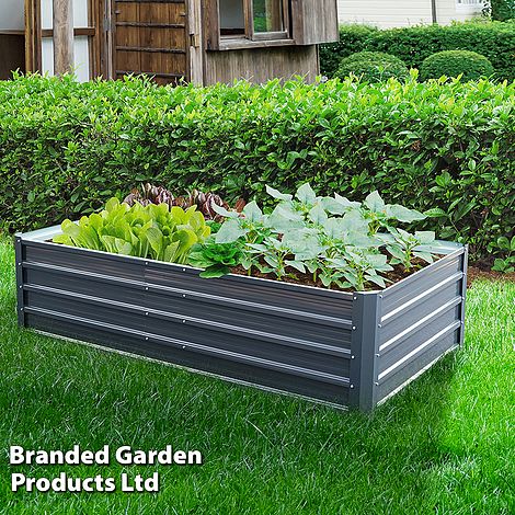 Garden Gear - Metal Raised Garden Bed - Grey